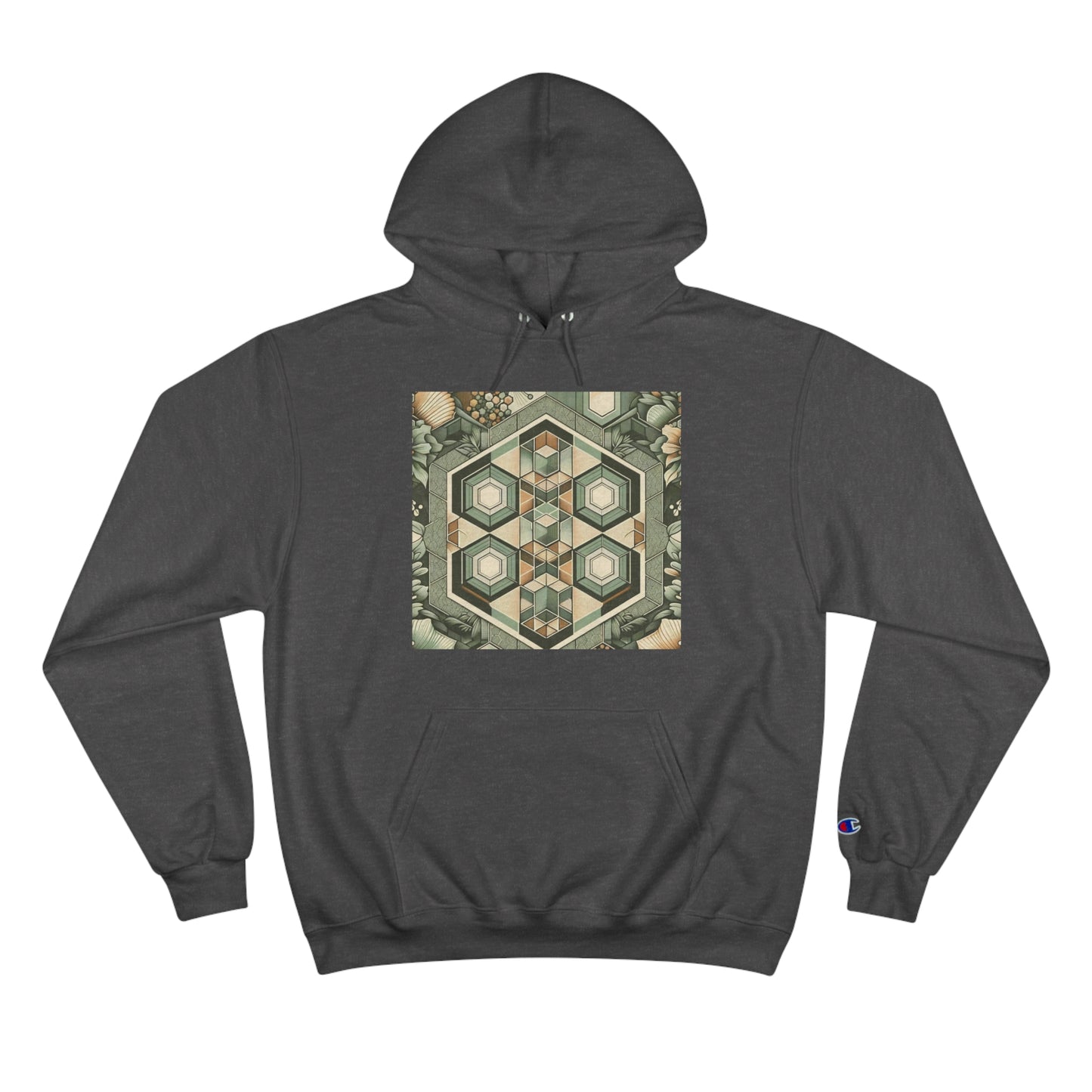 Hexagonal
Patterns: Floral Sepia