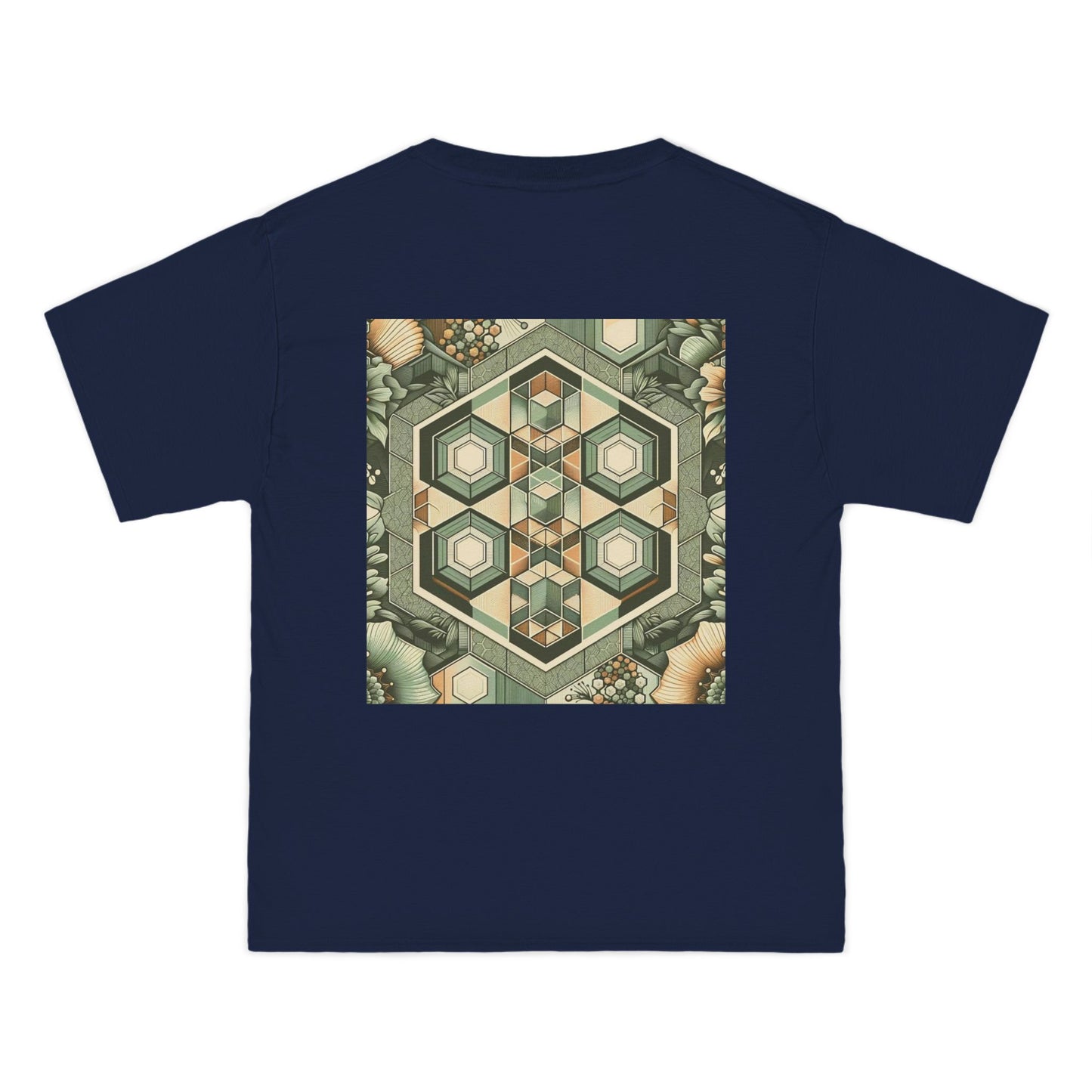 Hexagonal
Patterns: Floral Sepia