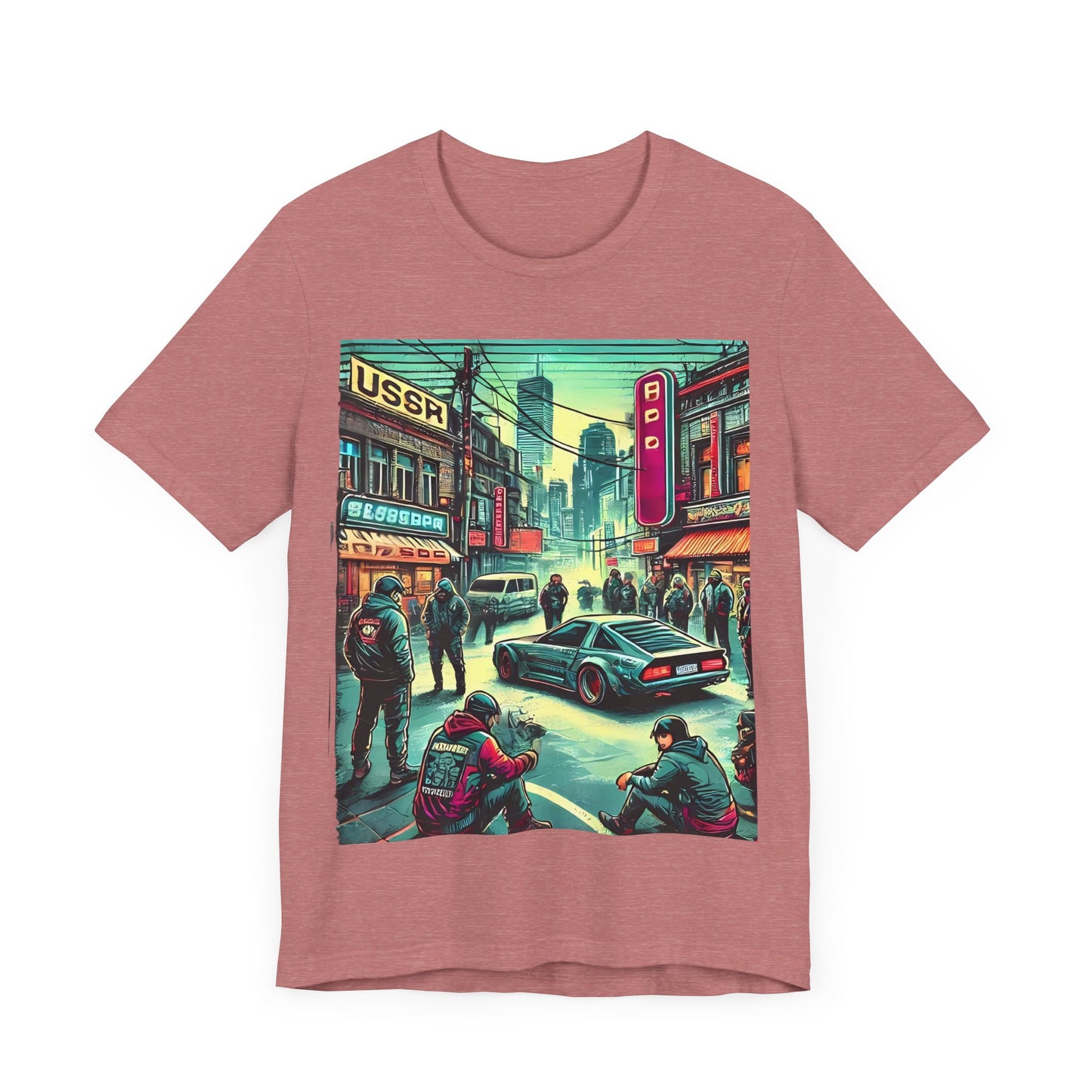 Vibrant City Life Design: Cyberpunk Retro-futuristic