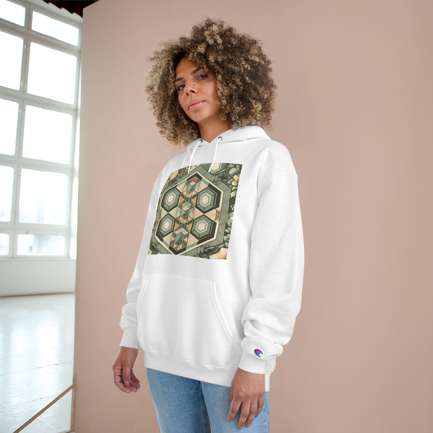 Hexagonal
Patterns: Floral Sepia
