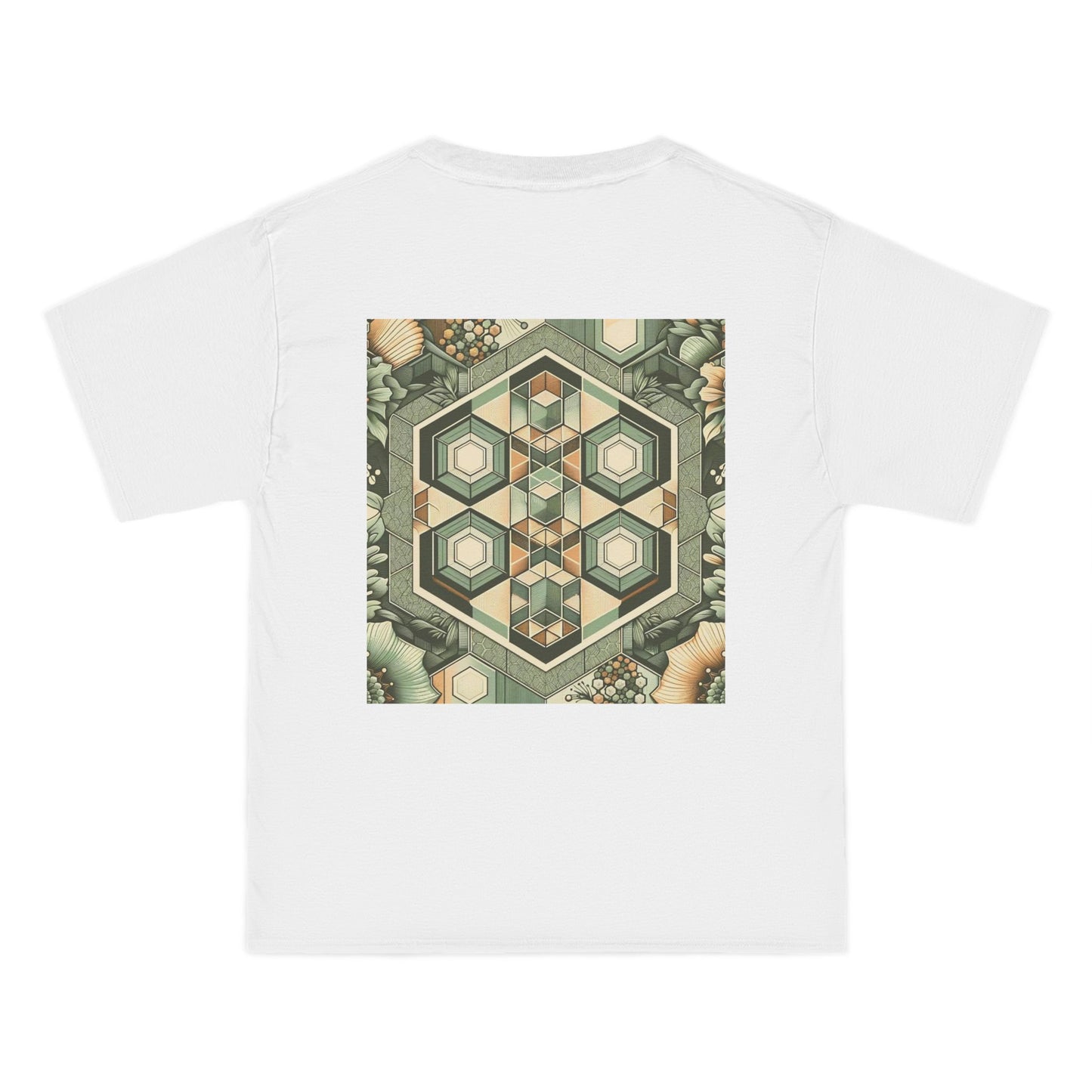 Hexagonal
Patterns: Floral Sepia