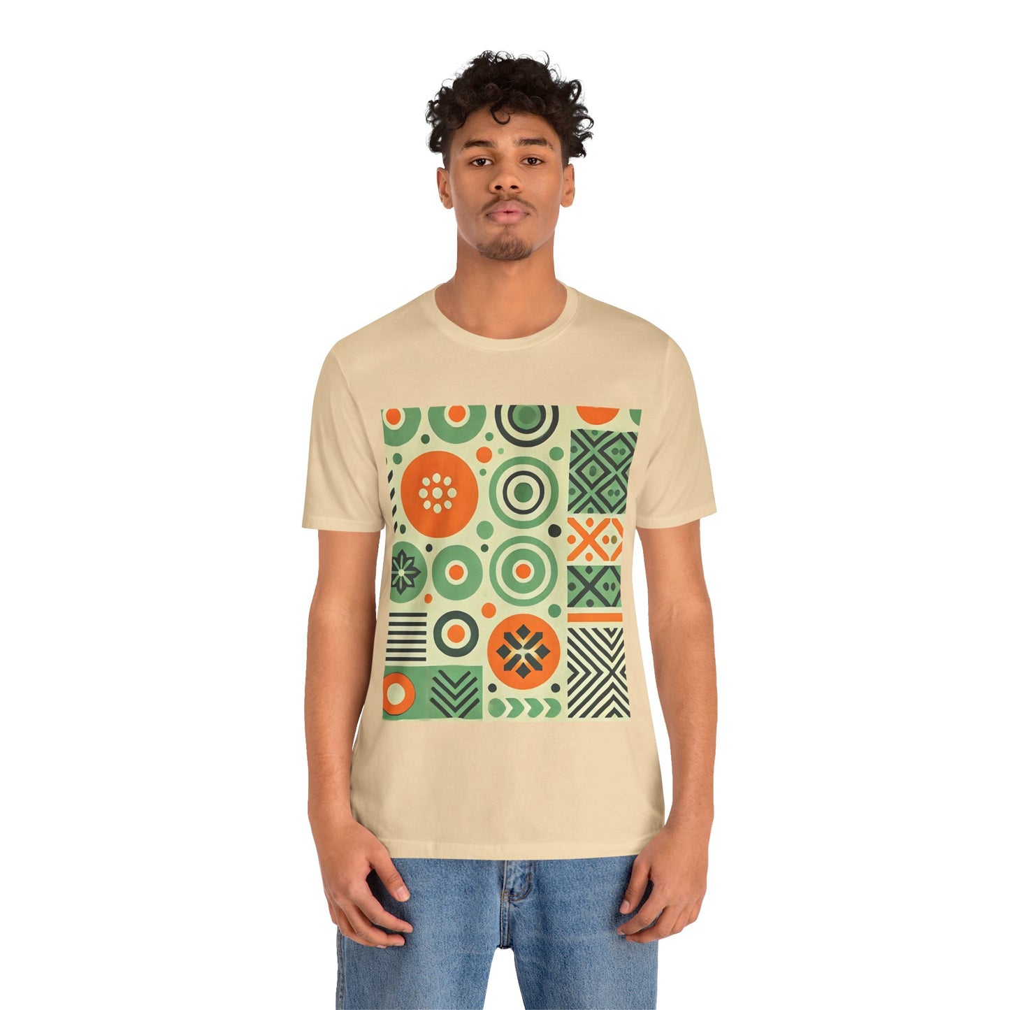 Geometric Shapes: Floral Orange Vibe