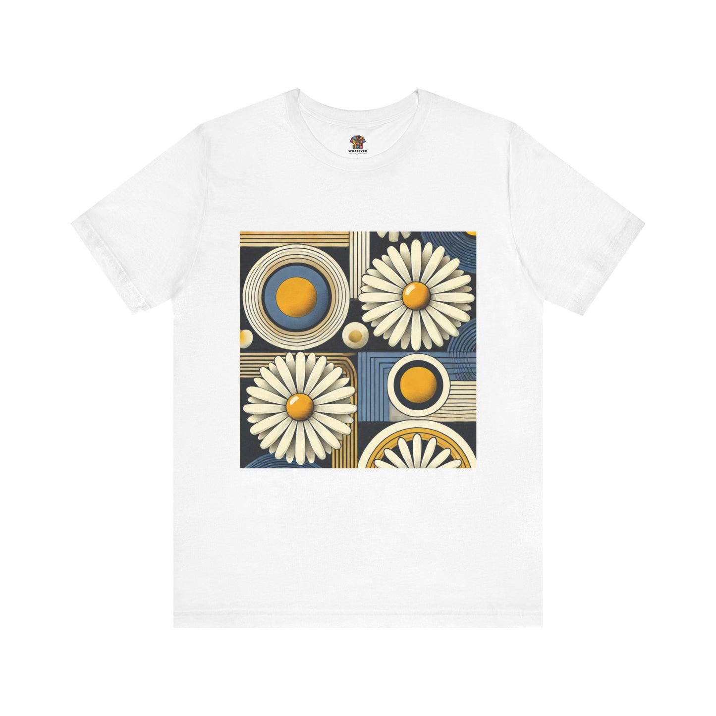 Geometric Daisy Pattern: Retro Pop-Art