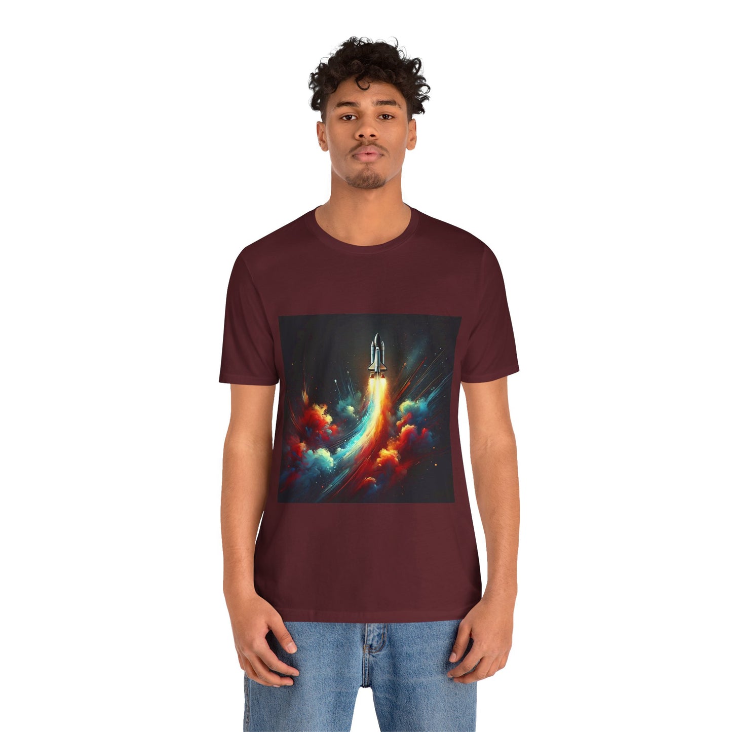 Space Rocket Launch: Abstract Splash