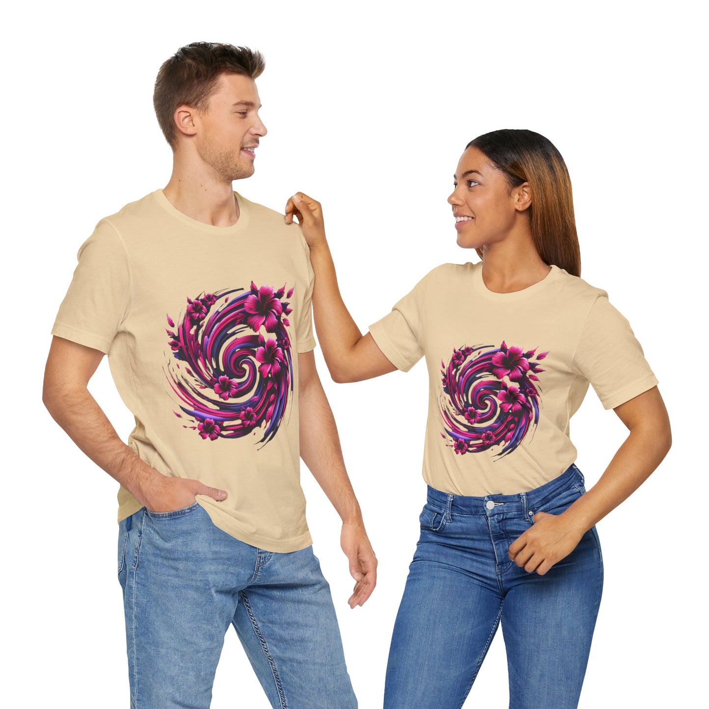 Abstract Floral Swirl: Floral Noir