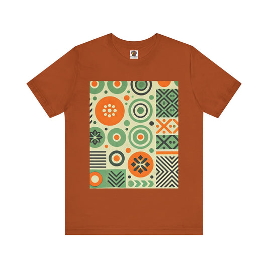 Geometric Shapes: Floral Orange Vibe
