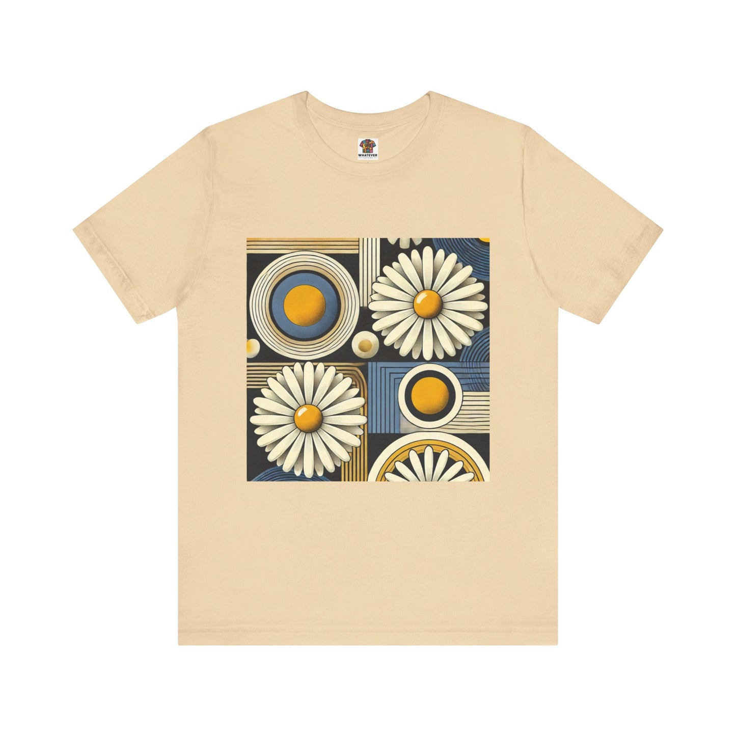 Geometric Daisy Pattern: Retro Pop-Art