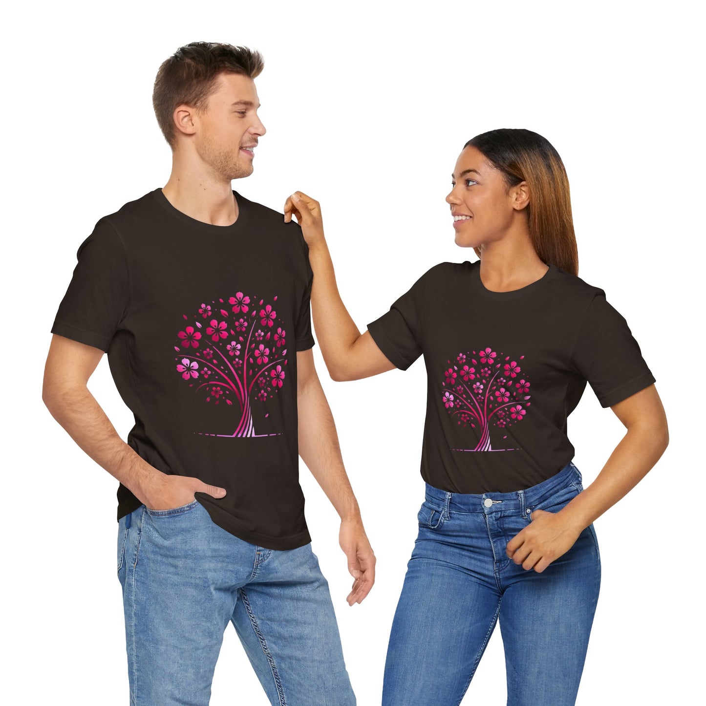 Isolated Stylized Tree: Floral Noir