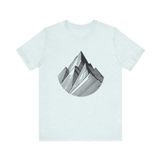 Serene
  Mountain: Minimalist Line Art