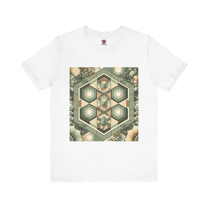 Hexagonal Patterns: Floral Sepia