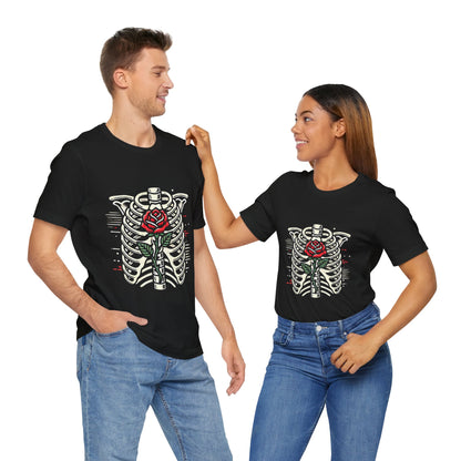 Ribcage with Rose: Gothic Streetwear