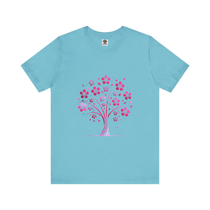 Isolated Stylized Tree: Floral Noir