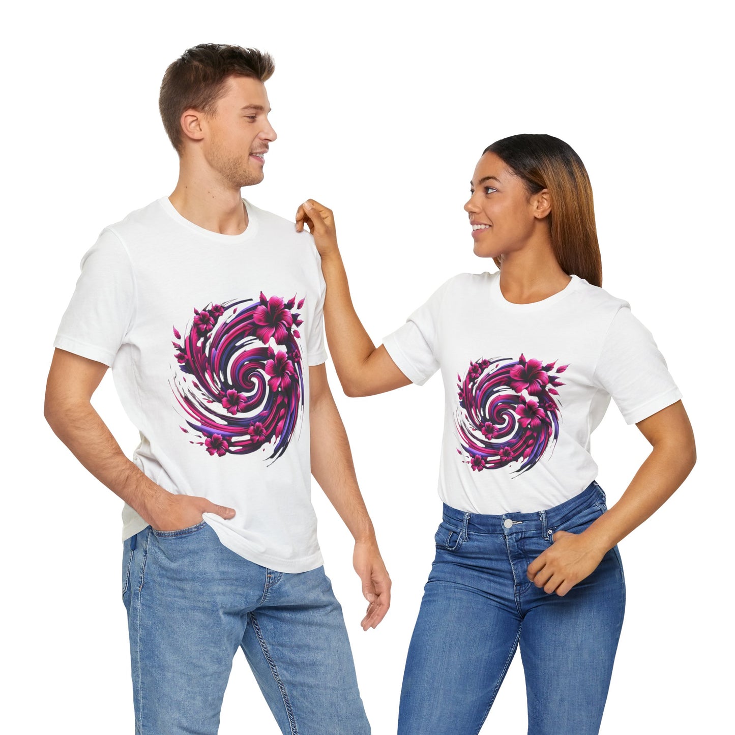 Abstract Floral Swirl: Floral Noir