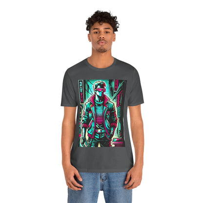 Stylized Human Figure: Cyberpunk Retro-futuristic