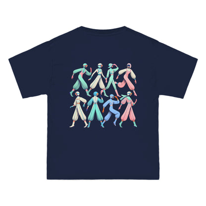 Stylized
  Human Figures: Retro-Futuristic