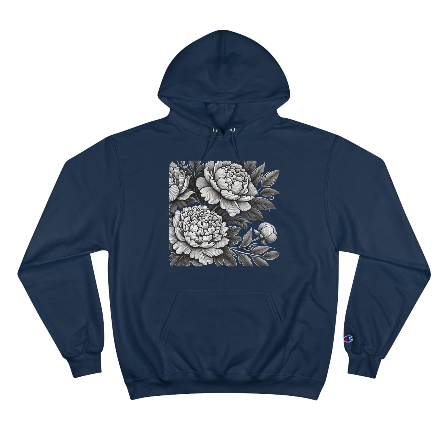 Stylized
  Peonies: Monochromatic Deco
