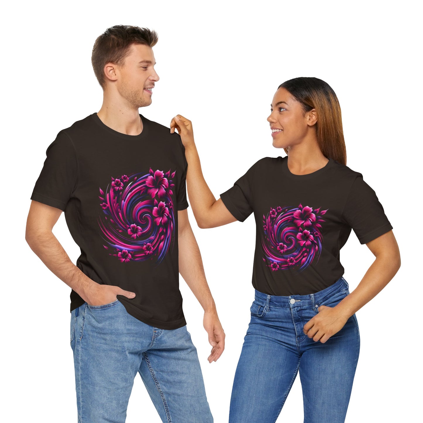 Abstract Floral Swirl: Floral Noir