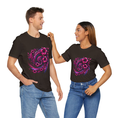 Abstract Floral Swirl: Floral Noir