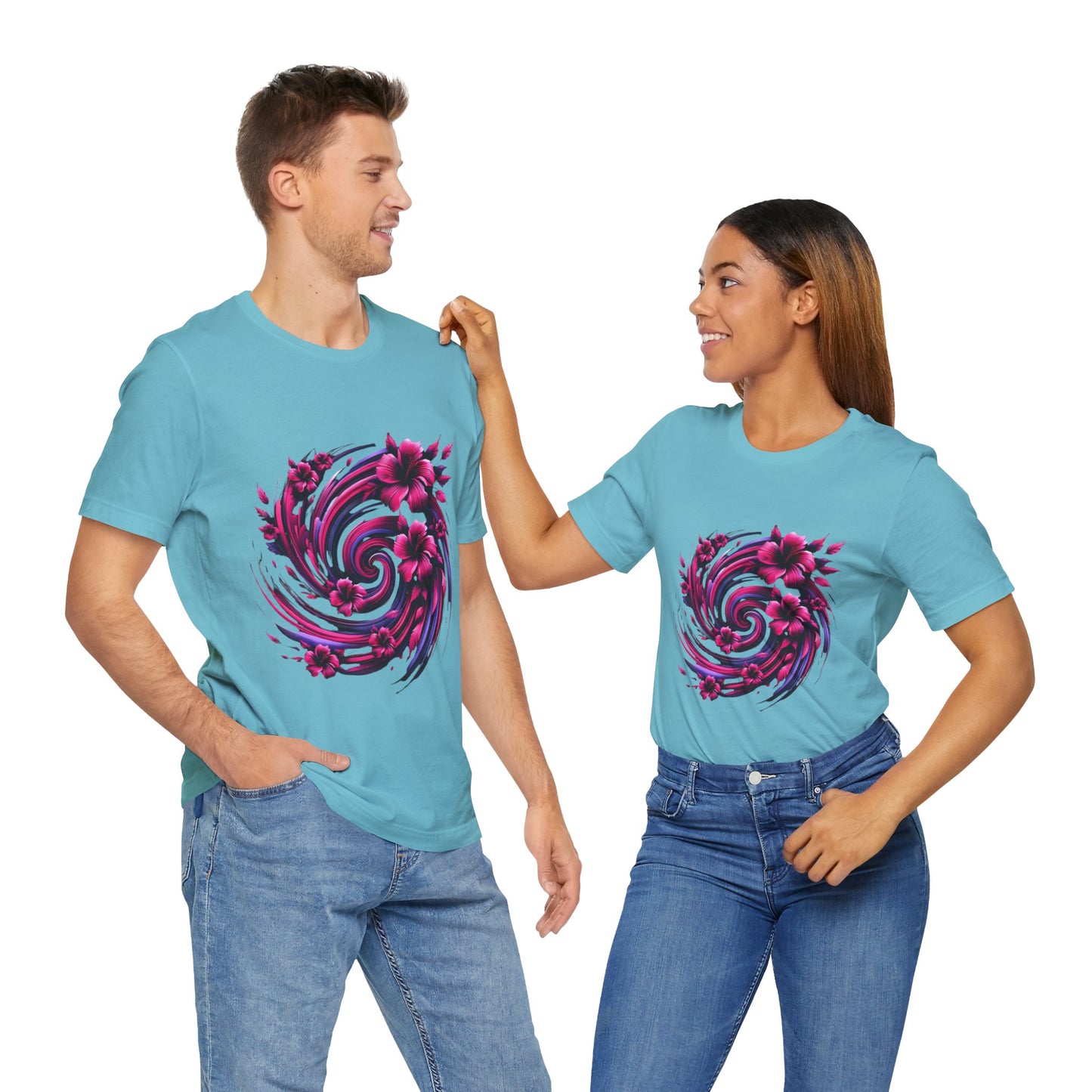 Abstract Floral Swirl: Floral Noir