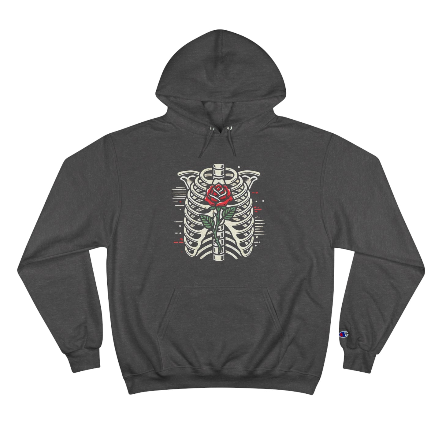 Ribcage
  with Rose: Gothic Streetwear