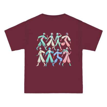 Stylized
  Human Figures: Retro-Futuristic