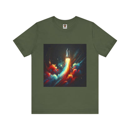 Space Rocket Launch: Abstract Splash