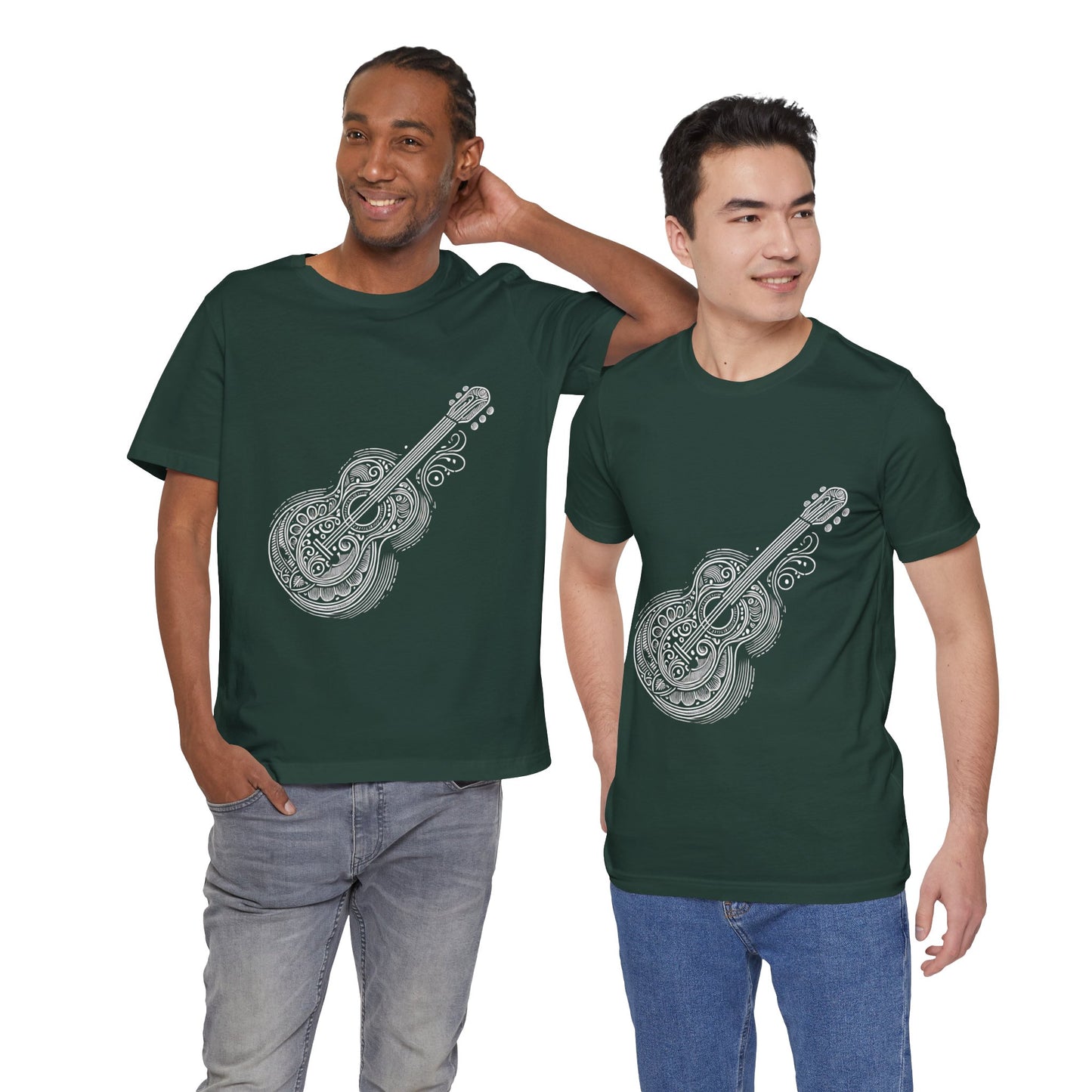 Stylized Guitar: Monochromatic Deco