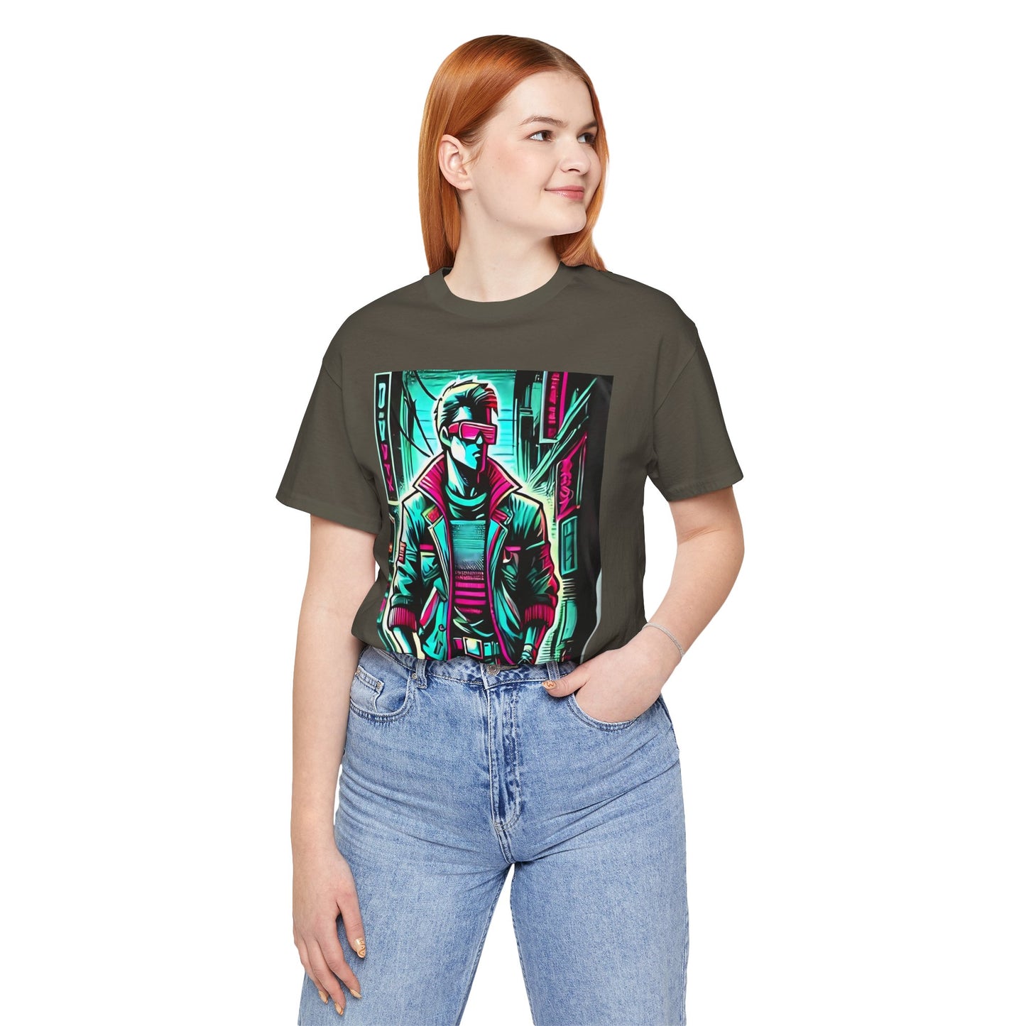 Stylized Human Figure: Cyberpunk Retro-futuristic