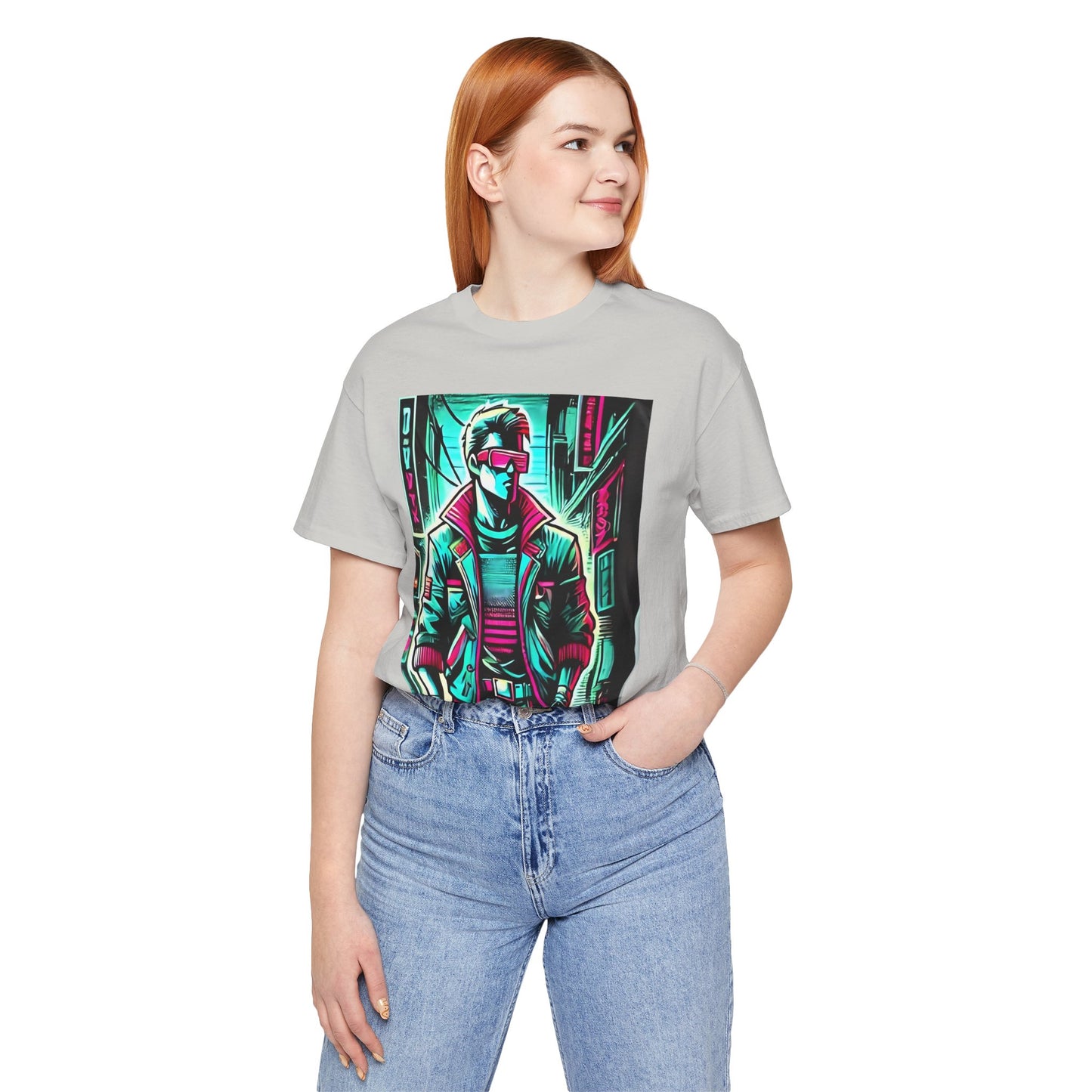 Stylized Human Figure: Cyberpunk Retro-futuristic