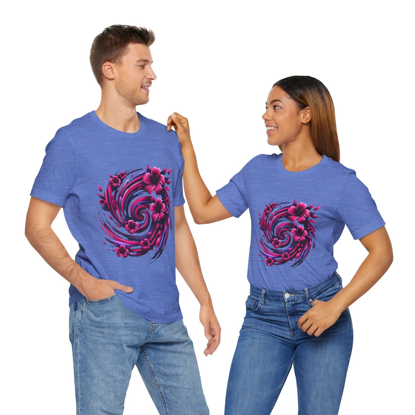 Abstract Floral Swirl: Floral Noir