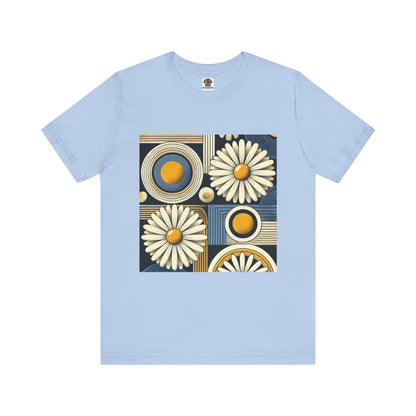 Geometric Daisy Pattern: Retro Pop-Art