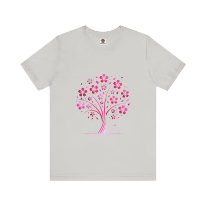 Isolated Stylized Tree: Floral Noir