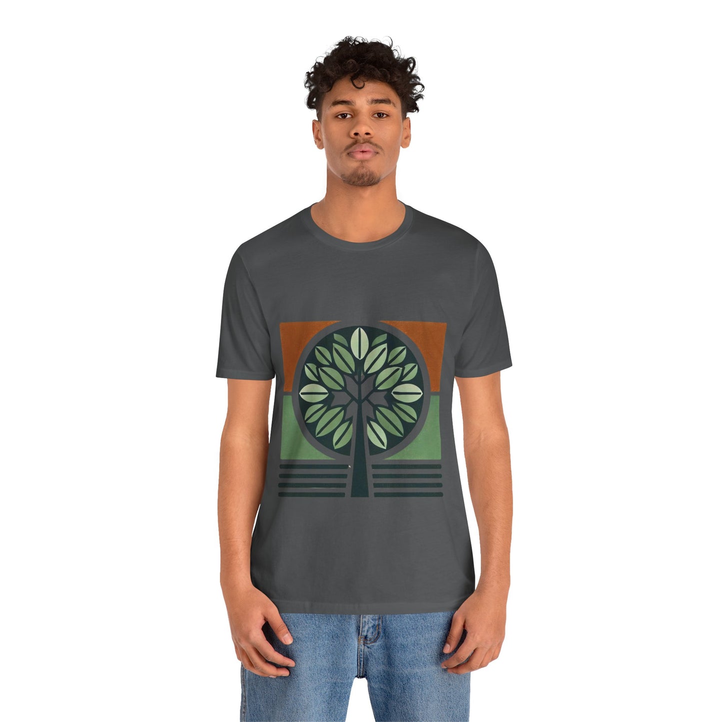 Geometric Tree: Floral Orange Vibe