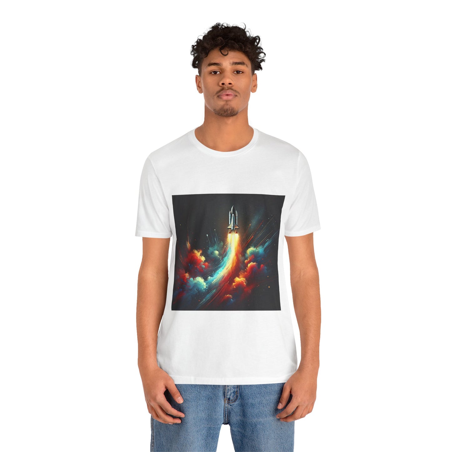Space Rocket Launch: Abstract Splash