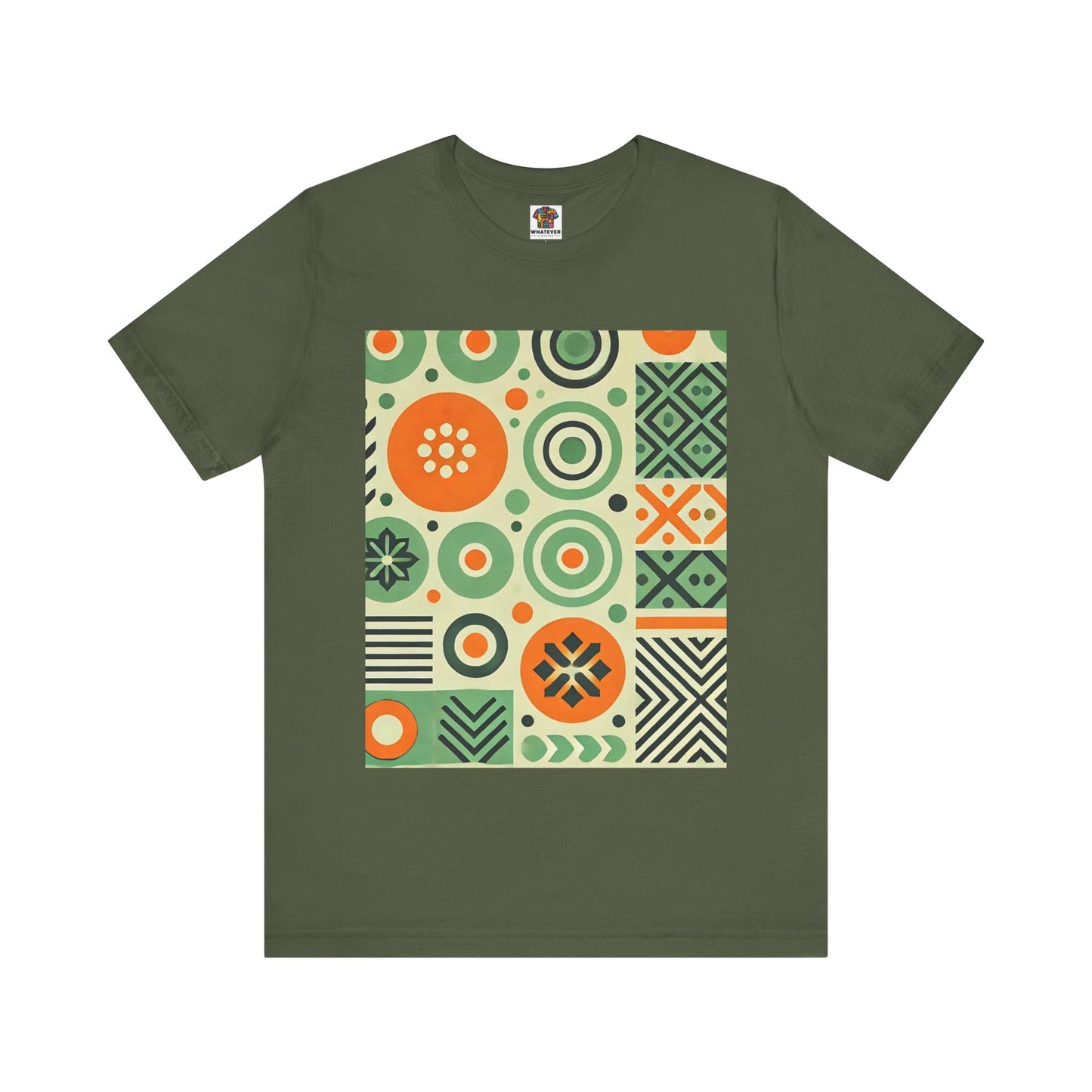 Geometric Shapes: Floral Orange Vibe