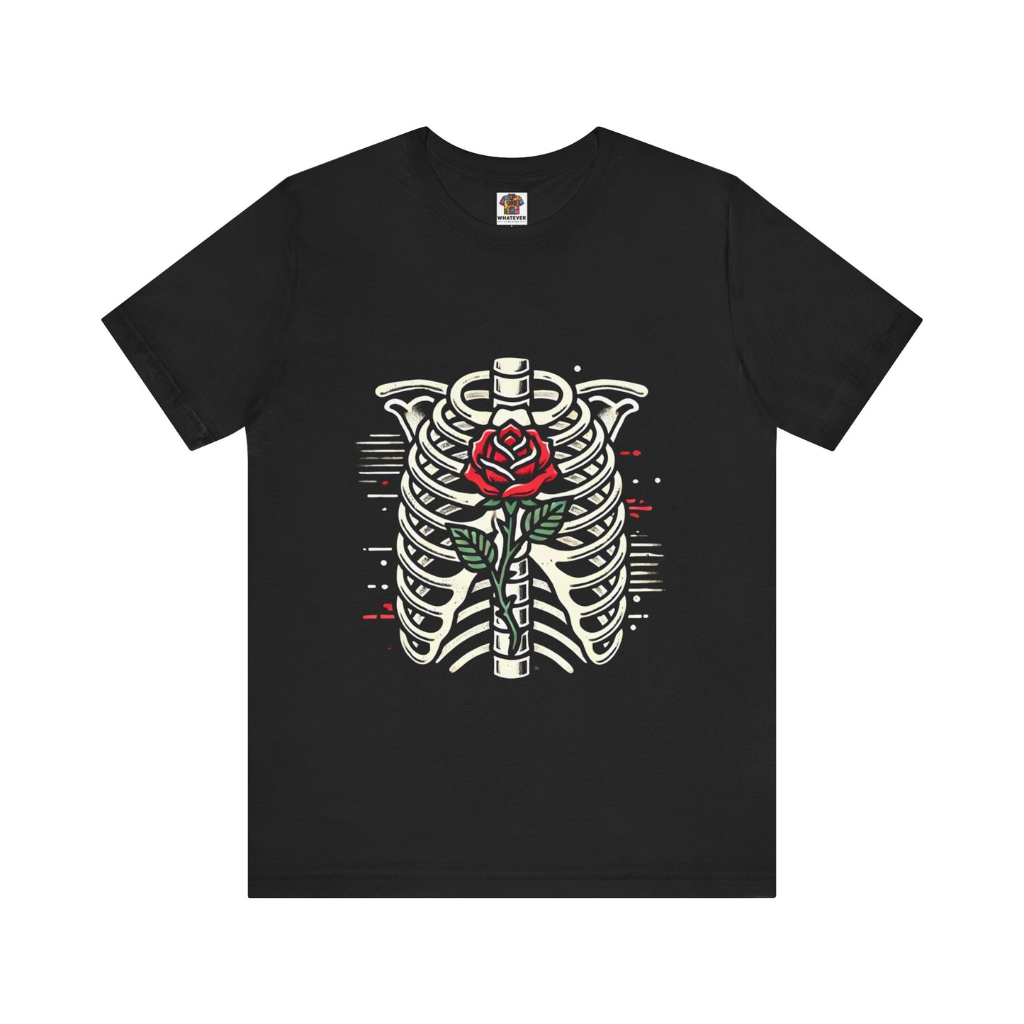 Ribcage with Rose: Gothic Streetwear