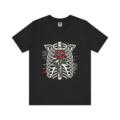 Ribcage with Rose: Gothic Streetwear