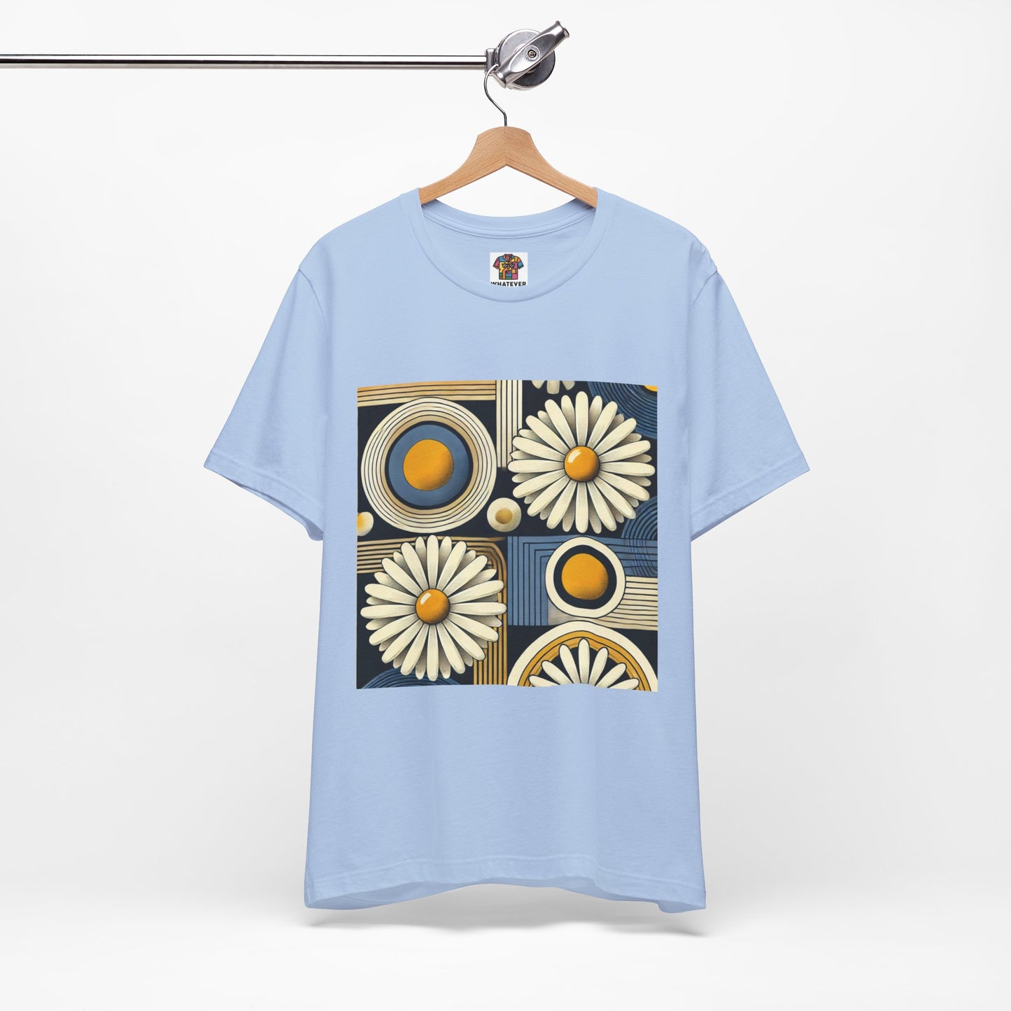 Geometric Daisy Pattern: Retro Pop-Art
