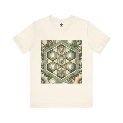 Hexagonal Patterns: Floral Sepia