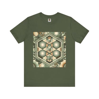 Hexagonal Patterns: Floral Sepia