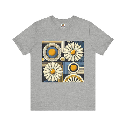 Geometric Daisy Pattern: Retro Pop-Art