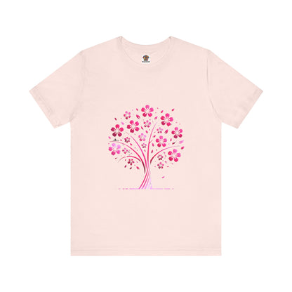 Isolated Stylized Tree: Floral Noir