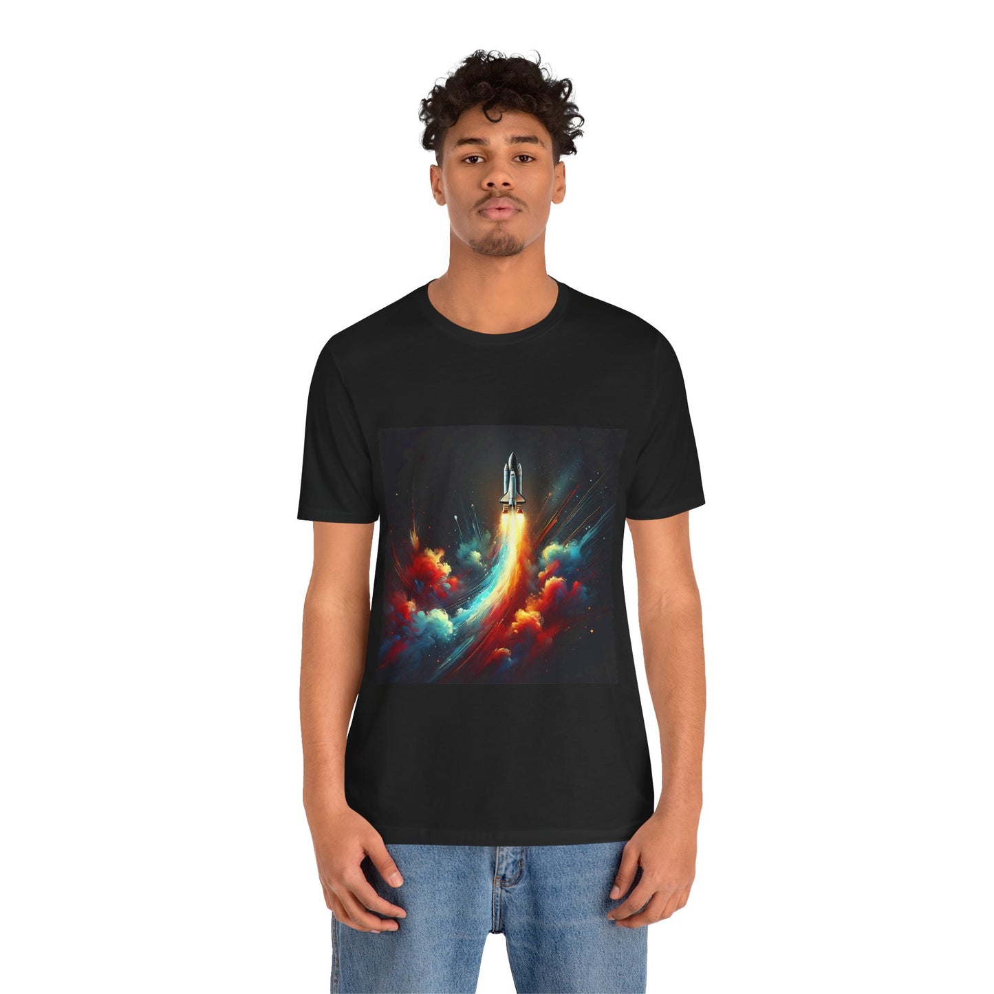 Space Rocket Launch: Abstract Splash