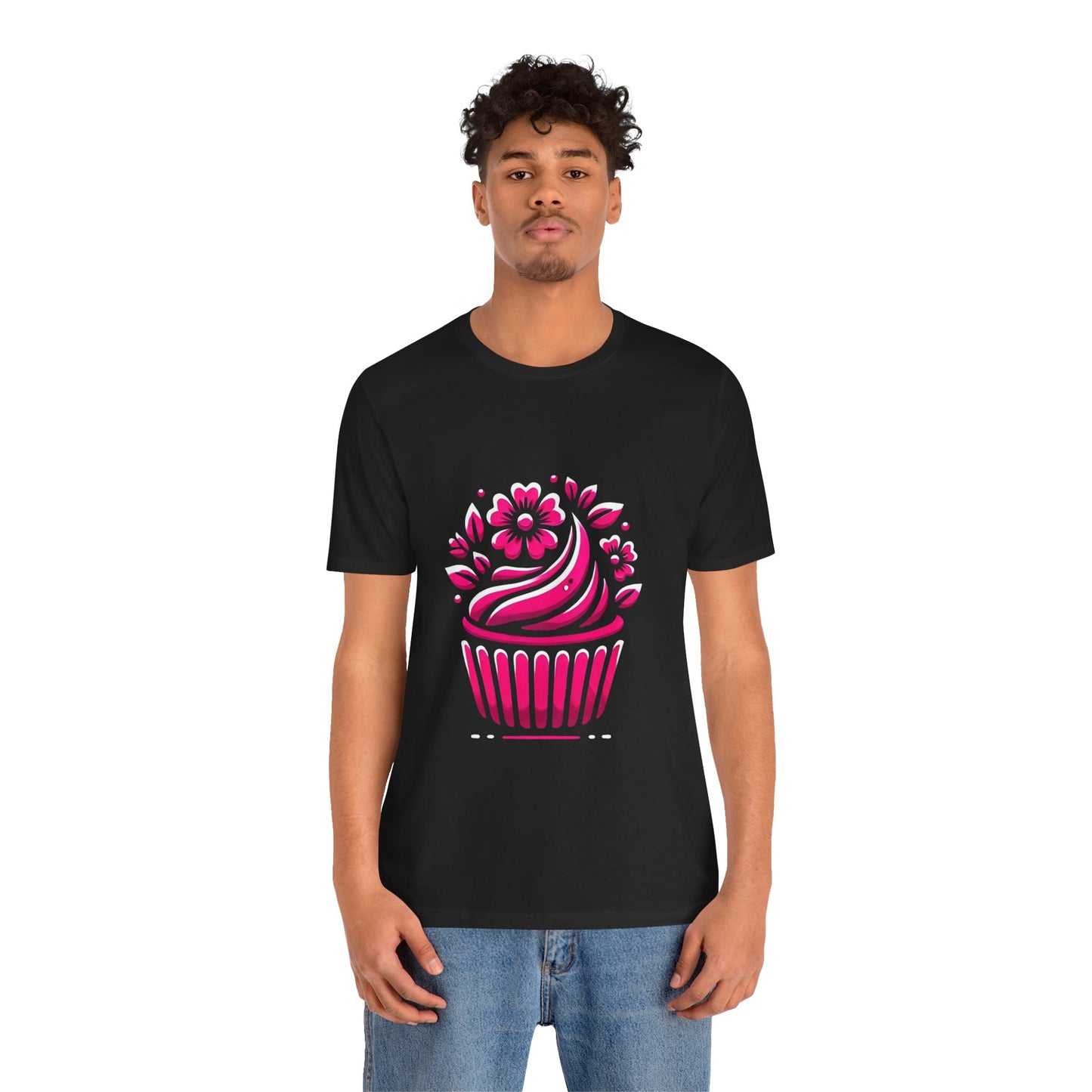Cupcake with Floral Frosting: Floral Noir