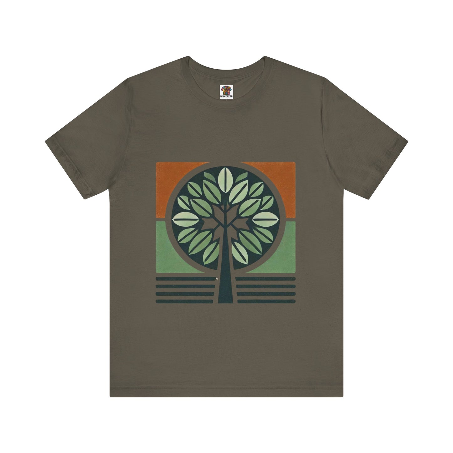 Geometric Tree: Floral Orange Vibe