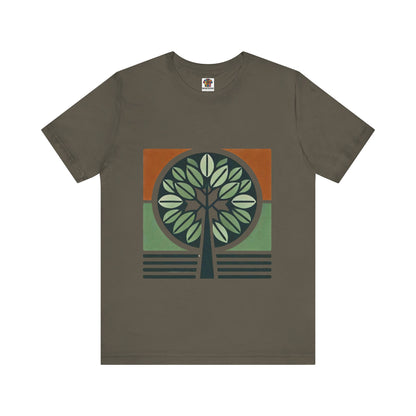 Geometric Tree: Floral Orange Vibe