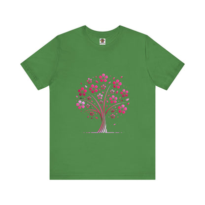 Isolated Stylized Tree: Floral Noir