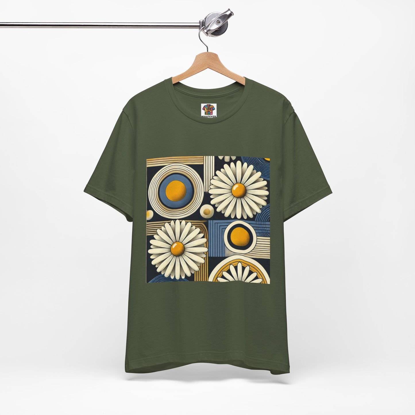 Geometric Daisy Pattern: Retro Pop-Art