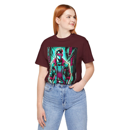 Stylized Human Figure: Cyberpunk Retro-futuristic