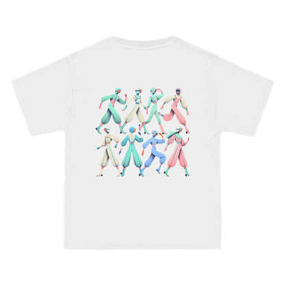 Stylized
  Human Figures: Retro-Futuristic